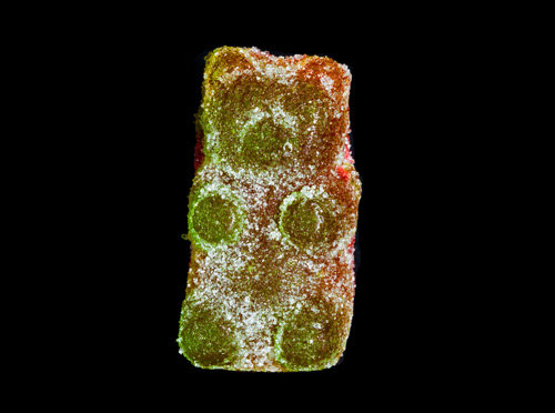 A marijuana gummy bear