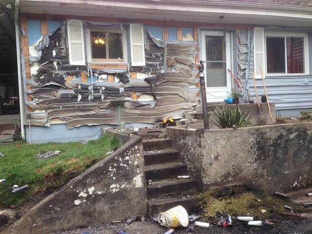The aftermath of a hash oil explosion in Puyallup, Washington, May 20, 2014