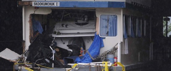 The driver of speedboat which crashed into a houseboat in British Columbia was drunk and had smoked pot. Photo: Kamloops Today